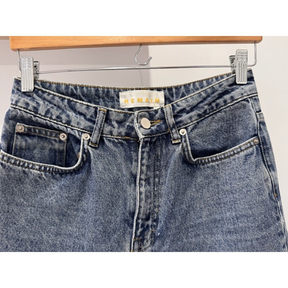 Remain Birger Christensen Jeans Womens 27 Blue Denim Lynn Straight Italy Cotton - Picture 4 of 10